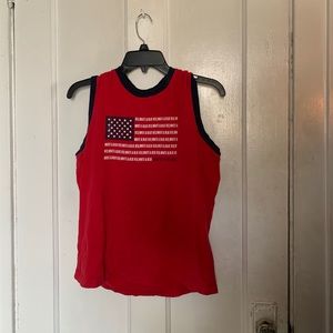 Women’s Tommy H Red white & blue tank (cropped XL)